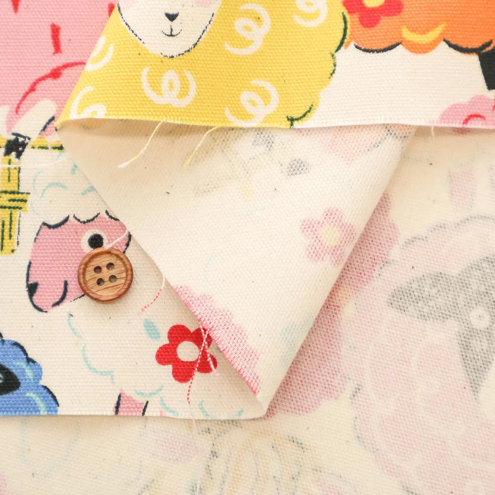 Cotton Oxford Printed Fabric Powerful Animal - Sheep - nomura tailor