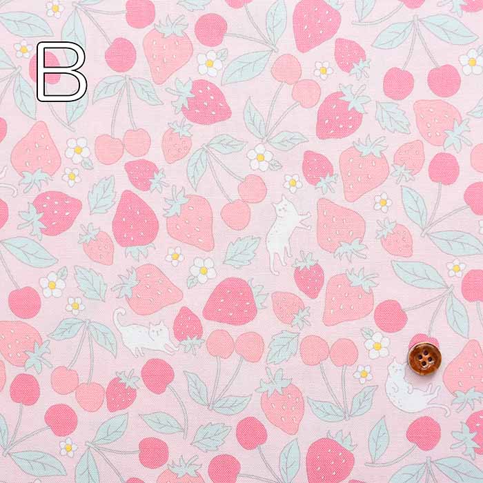 Cotton sheeting print fabric DREAM GIRL Cat - nomura tailor