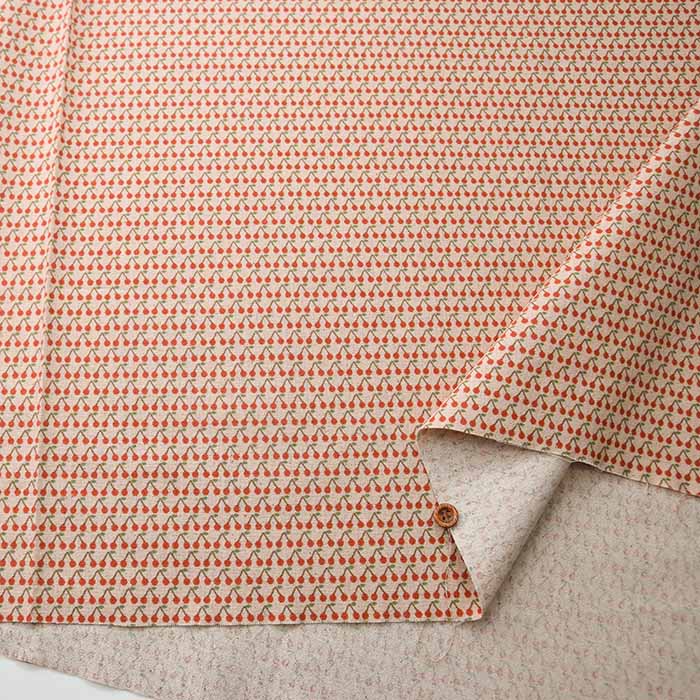 C/L canvas print fabric SASHIKO MOYO Cherry - nomura tailor