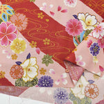 Cotton sheeting printed fabric Yuka Ryusui - nomura tailor