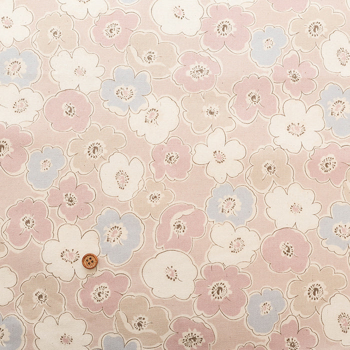 Cotton Oxford Fabric Smorkybotanical Poppy - nomura tailor