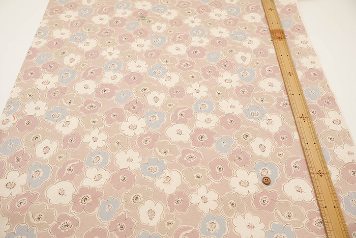 Cotton Oxford Fabric Smorkybotanical Poppy - nomura tailor
