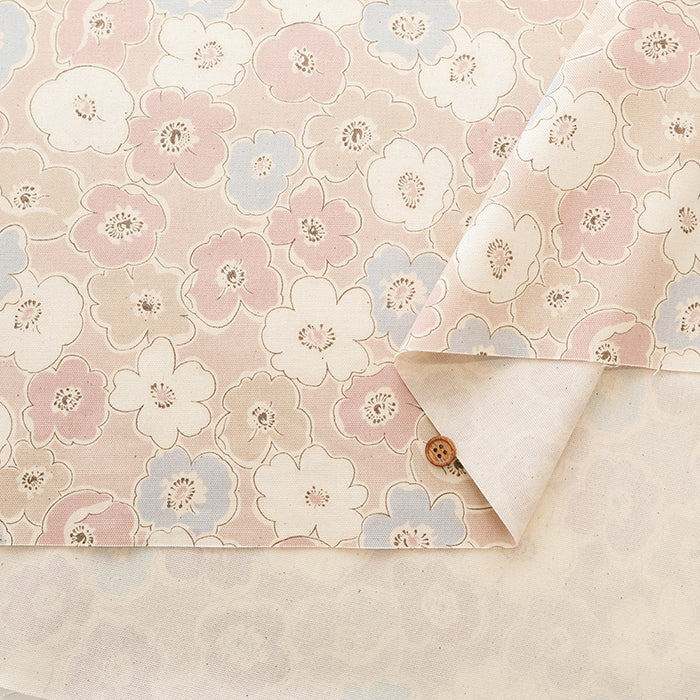 Cotton Oxford Fabric Smorkybotanical Poppy - nomura tailor
