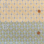 C/L Canvas Printed Fabric - sashiko moyo Mimosa Bird - nomura tailor