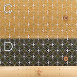 C/L Canvas Printed Fabric - sashiko moyo Mimosa Bird - nomura tailor