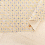 C/L Canvas Printed Fabric - sashiko moyo Mimosa Bird - nomura tailor