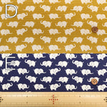 Cotton Oxford Printed Fabric - Elephant - nomura tailor