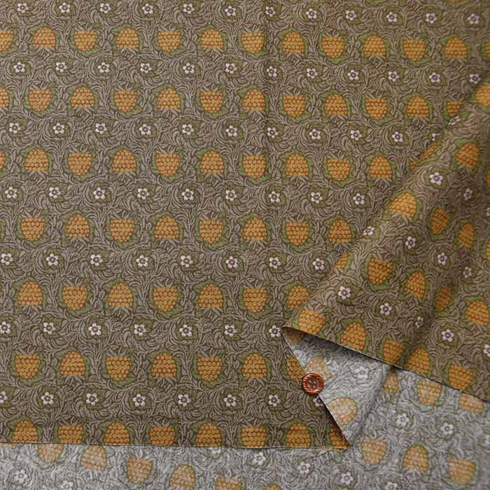 Cotton seating print fabric Vintage raspberry - nomura tailor