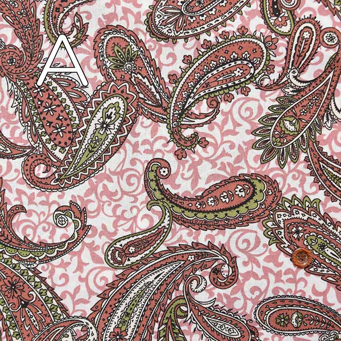 Cotton seating print fabric paisley - nomura tailor