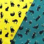 USA Cotton Printed Fabric moda Ruby Star Society Freaky Familiars - Black Cat - nomura tailor