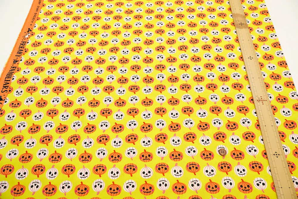 USA Cotton Printed Fabric moda Ruby Star Society Freaky Familiars - Pumpkin - nomura tailor