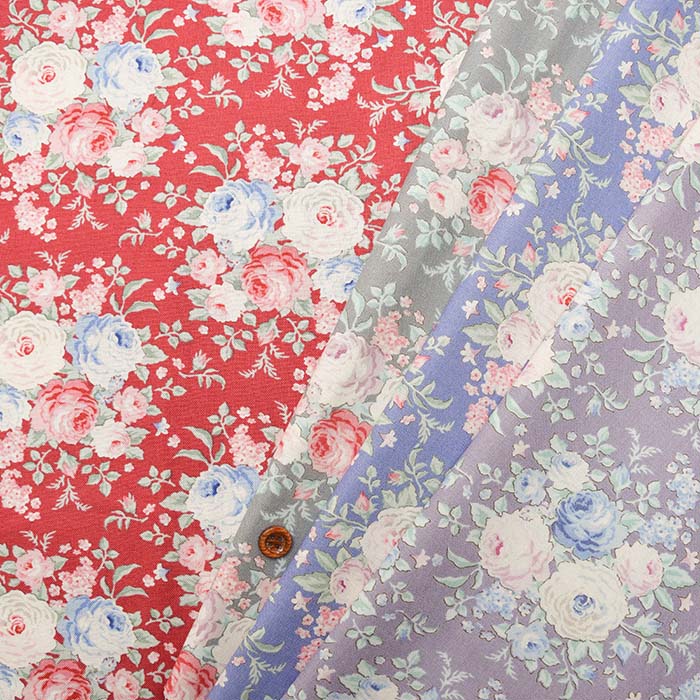 TILDA Tilda Cotton Sheeting Print Fabric Lydia Raspberry - nomura tailor