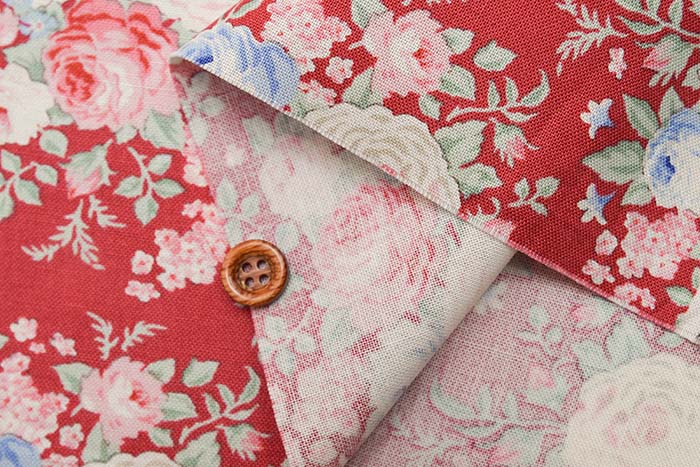 TILDA Tilda Cotton Sheeting Print Fabric Lydia Raspberry - nomura tailor