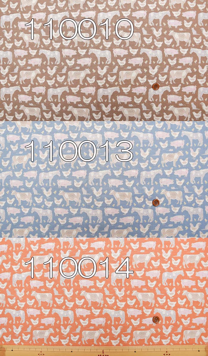 TILDA Tilda Cotton Seating Print Fabric Farm Animals - nomura tailor