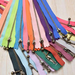 YKK Metal Zipper with Ball Pull - Size #3, 20cm [Standard Color: Antique Gold] - nomura tailor