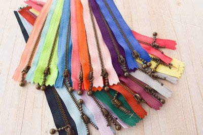 YKK Metal Zipper with Ball Pull - Size #3, 20cm [Standard Color: Antique Gold] - nomura tailor