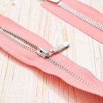 Metal fastener 40cm straight silver - nomura tailor