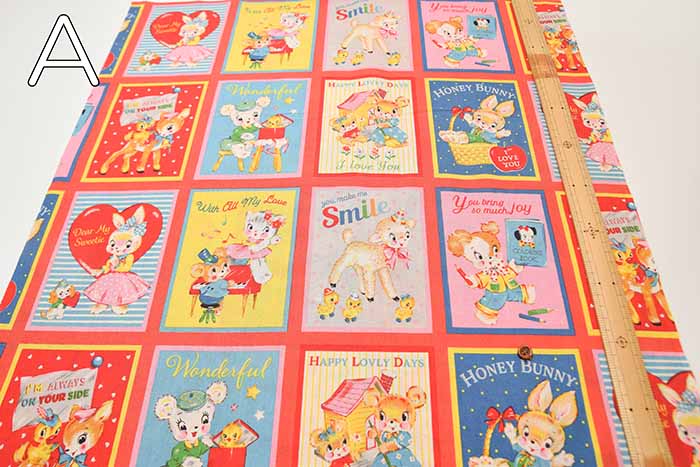 Cotton printed fabric 2023 Sweet Rush Sweet Greetings [1 pattern, approx. 30 cm - nomura tailor