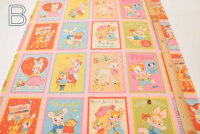 Cotton printed fabric 2023 Sweet Rush Sweet Greetings [1 pattern, approx. 30 cm - nomura tailor