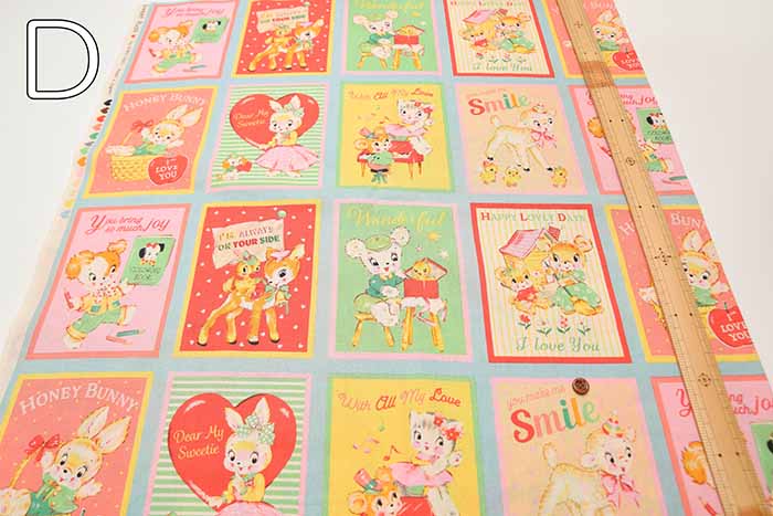 Cotton printed fabric 2023 Sweet Rush Sweet Greetings [1 pattern, approx. 30 cm - nomura tailor