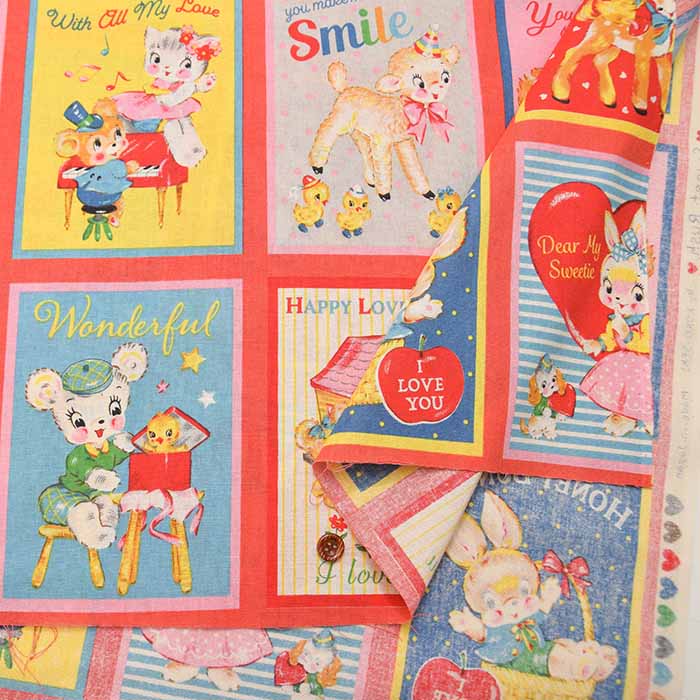 Cotton printed fabric 2023 Sweet Rush Sweet Greetings [1 pattern, approx. 30 cm - nomura tailor