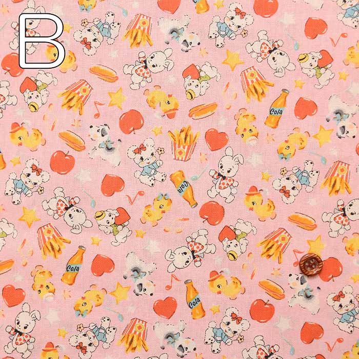 Cotton printed fabric 2023 Sweet Rush Petit Friends - nomura tailor