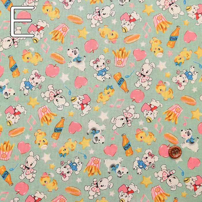 Cotton printed fabric 2023 Sweet Rush Petit Friends - nomura tailor