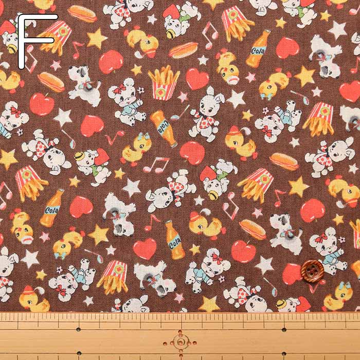 Cotton printed fabric 2023 Sweet Rush Petit Friends - nomura tailor