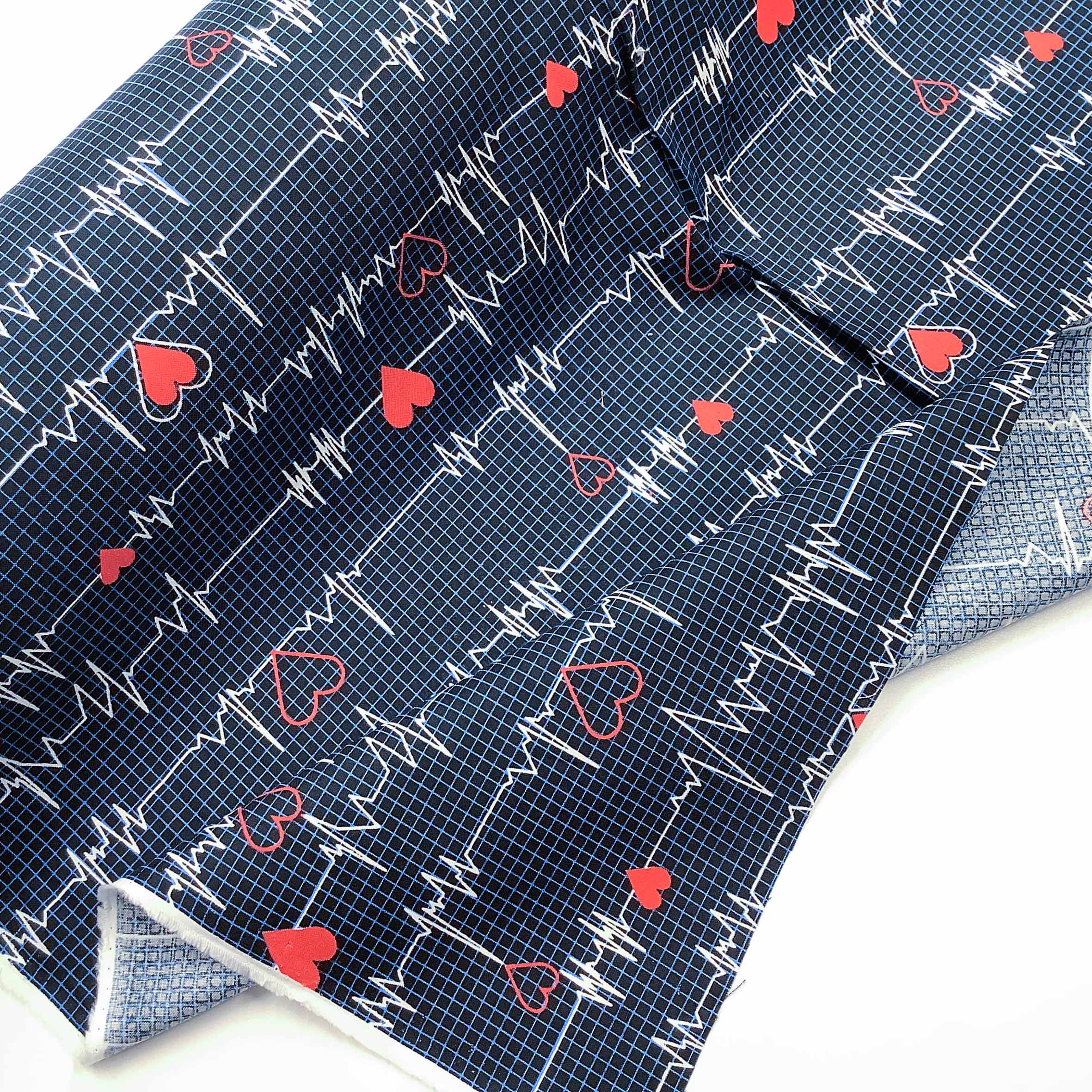 [DEADSTOCK] Cotton Print Fabric - Heart Beat