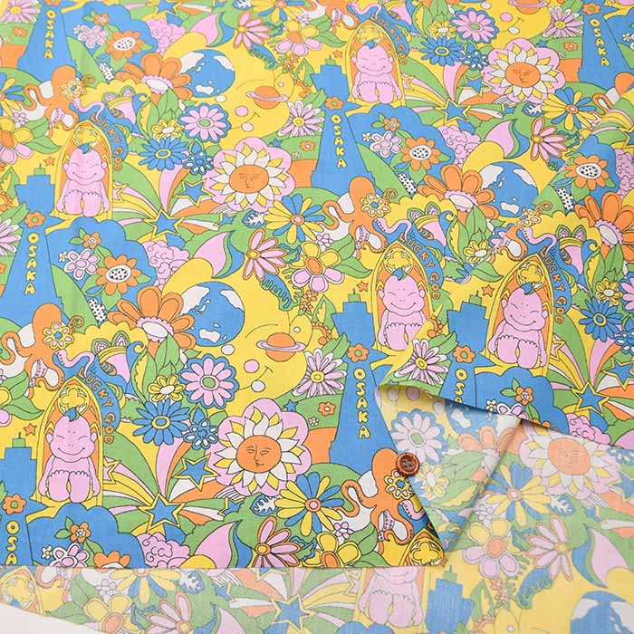 Cotton 40 broadcloth printed fabric Billiken - nomura tailor