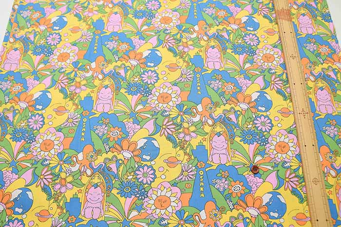 Cotton 40 broadcloth printed fabric Billiken - nomura tailor