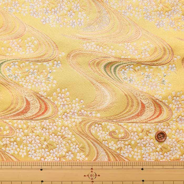 Gold Brocade, Cherry Blossom Stream (Small) Yellow Gold - nomura tailor