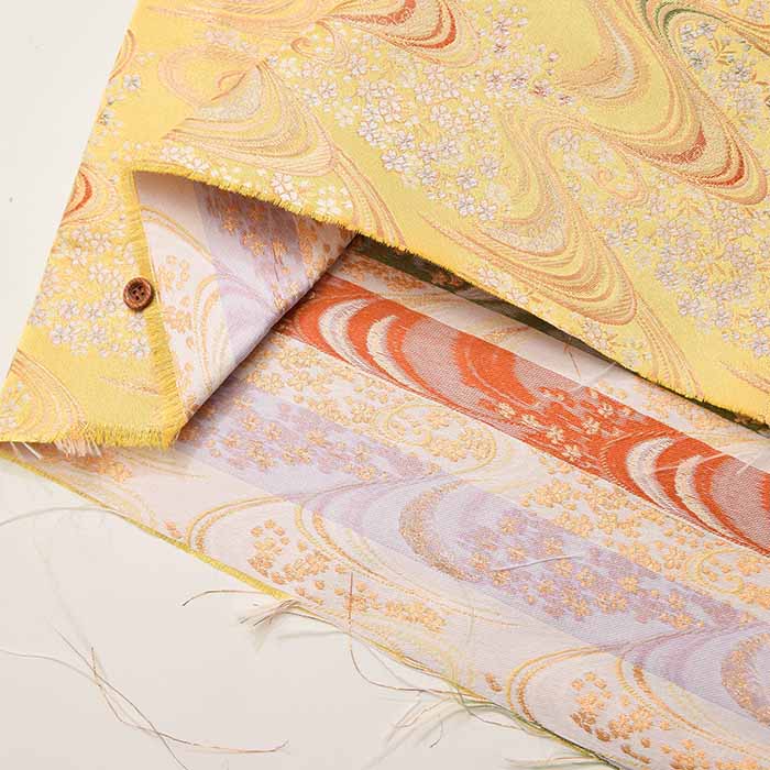 Gold Brocade, Cherry Blossom Stream (Small) Yellow Gold - nomura tailor