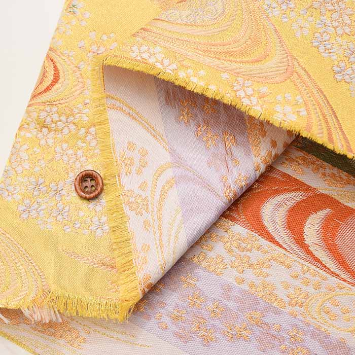 Gold Brocade, Cherry Blossom Stream (Small) Yellow Gold - nomura tailor