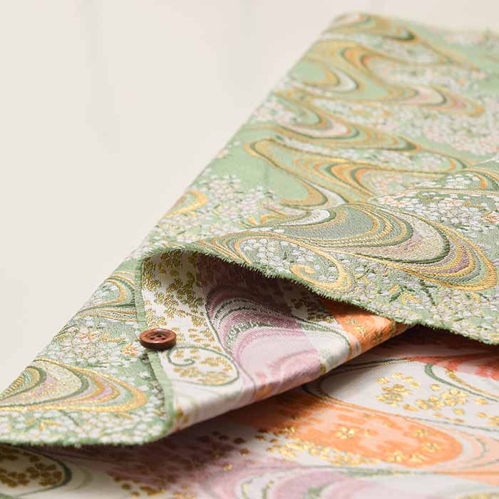 Gold Brocade, Sakura Ryusui (Small), Wakakusa - nomura tailor