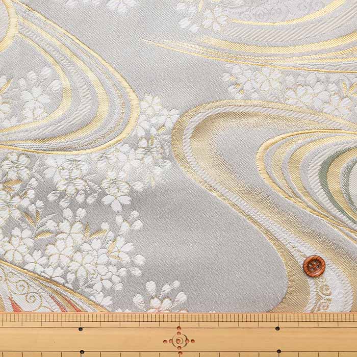 Gold Brocade (Large), Cherry Blossom Stream (Large) - nomura tailor