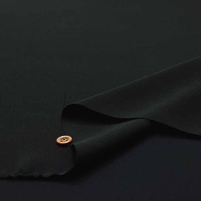 Polyester formal black reverse twill gabard fabric, solid color - nomura tailor