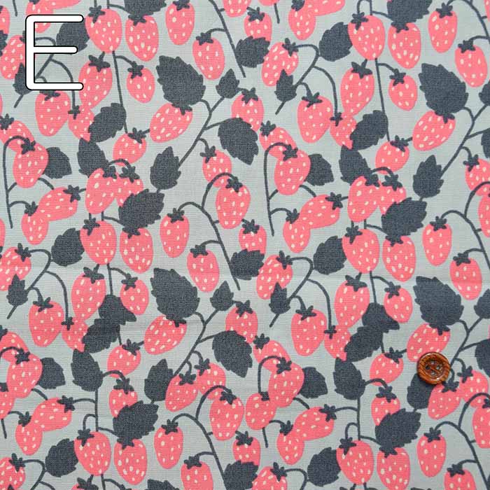 Cotton broadcloth print fabric Strawberry runner - nomura tailor